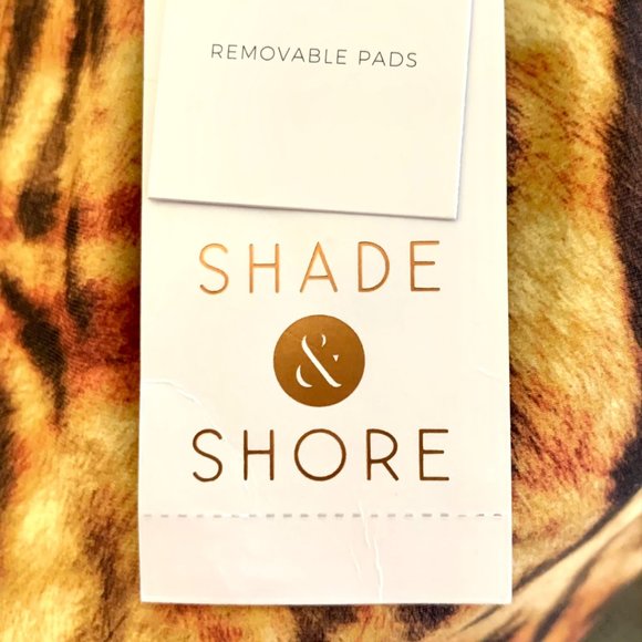 Shade & Shore Tiger Print Triangle Bikini Top Bathing Swim 34D 34DD 36C 36D - Picture 7 of 13